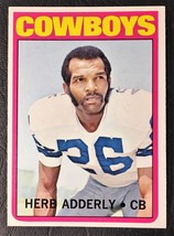 1972 Topps Herb Adderly #66 Football Card - Dallas Cowboys - £2.95 GBP