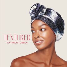 RED BY KISS TEXTURED TOP KNOT TURBAN - #HQ87 WHITE TIE DYE - $7.59