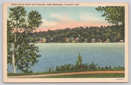 Postcard Cedar Grove Hotel and Cottages Lake Bomoseen Vermont - $3.75