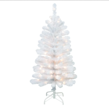 4ft Pre Lit Artificial Tree White Christmas Valentines Easter Wedding Party - £54.75 GBP
