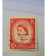 Great Britain Stamp Queen Elizabeth II 2 1/2d Used Wave Cancel - $1.36 CAD