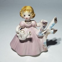 Vintage Josef Originals 4 Year Old Birthday Girl Angel 2.5&quot; Figurine No Wings - £5.94 GBP