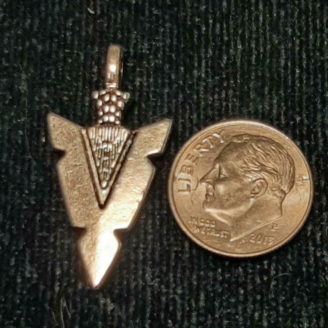 33mm x 17mm Pewter Arrowhead Charms or Pendants (10) Lead-Safe MPP737S - $1.78