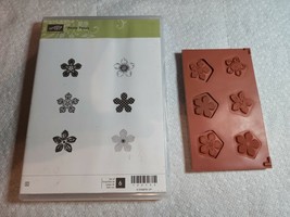 Stampin&#39; Up PETITE PETALS Clear Mount Red Rubber Stamp Set - £7.60 GBP