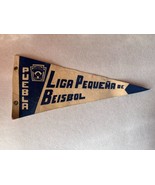 Vintage Mexican Puebla Baseball Little League Pennant Flag 10&quot; from 1960&#39;s - $28.04