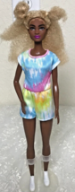 Mattel 2016 African American Barbie Blond Afro Rigid Body Brown Eyes - £9.07 GBP