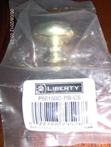 Polished solid BRASS KNOB 1 1/4&quot; ROUND for cabinet drawer Liberty P50150... - $360.56 MXN
