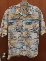 Mens Hawaiian Shirt Campia SZ L Cotton - £13.23 GBP