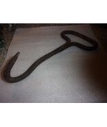 Antique Iron Hay Hook HAND Forged Heavy Early Farm Hand Tools USA - €30,09 EUR