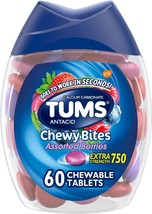 TUMS Chewy Bites Antacid Tablets for Chewable Heartburn Relief and Acid Indigest - £23.08 GBP