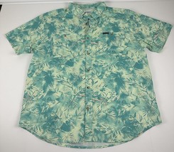 Columbia Men&#39;s Utilizer Printed Short Sleeve Shirt Ice Green Sketch-XL - £23.97 GBP