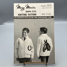 Vintage Mary Maxim Patterns, Childrens Bulky Weight Cardigan No 554, 1950s - £6.25 GBP