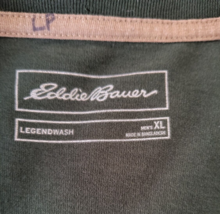 Eddie Bauer Men&#39;s Tee Shirt Size X-Large Dark Green Activewear Long Sleeve - £9.83 GBP