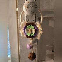 Handmade Easter Bunny Door Hanger Door Knob Hanger White Rabbit Bow Flor... - $15.00