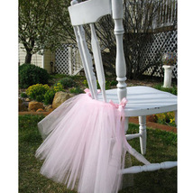 Any Color Chair Decor TUTU Skirt Wedding Table Chair Decoration for Parties XMAS image 2