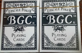 Two (2) NEW Decks &quot;BGC No. 92 Club upscale Poker sealed new Playing Cards - £8.70 GBP