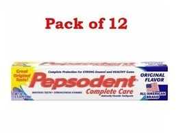 Pepsodent Complete Care Anticavity Fluoride Toothpaste Original 5.5 Oz 12 Pack - $59.99