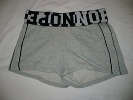 No Boundaries Juniors Graphic Waistband Shorts Size Medium (7-9) Gray NOPE - £9.90 GBP