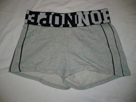 No Boundaries Juniors Graphic Waistband Shorts Size Medium (7-9) Gray NOPE - $12.59