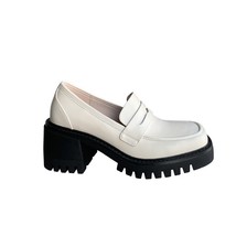 Women Creepers Round Toe Loafers Slip On Shoes With Heels Fashion Spring Autumn  - £109.74 GBP