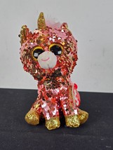 Ty Flippables Sunset The Unicorn Sparkly Changing Sequins 6&quot; Beanie Boos New - £5.45 GBP