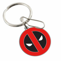 Marvel Comics Deadpool Logo Enamel Keychain Red - £10.37 GBP