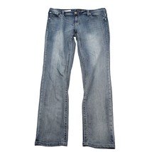 Shyanne Pants Womens 33 Blue Denim Mid Rise 5 Pocket Design Straight Leg Jeans - £23.92 GBP