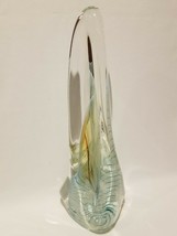 Large 16&quot; Signed Rollin Karg Studio Art Glass Dichroic 2005 Sculpture - £989.20 GBP