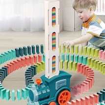 Kids Electric Domino Train Automatic Laying Dominoes Brick Car Blocks To... - £29.56 GBP