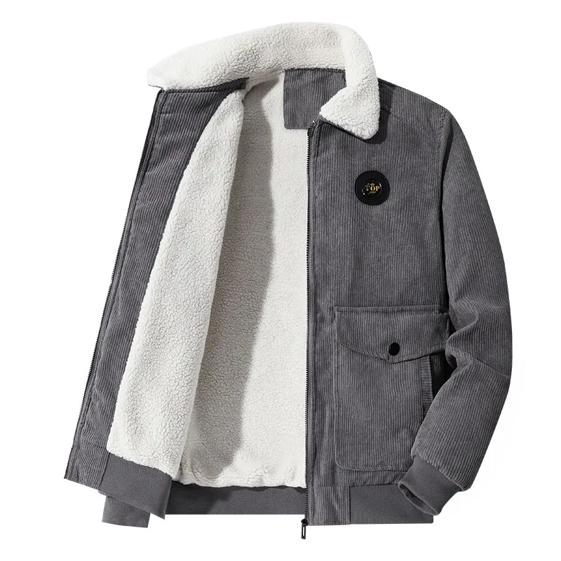 2022 Winter Corduroy Jacket Men Parkas Thicken Warm Coat Mens Jackets Parka Stre - £156.45 GBP