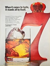 Seagram&#39;s 7 Crown And Be SURE-Distilles-1971 Vintage Print Ad - $11.21