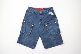 Vintage Streetwear Mens 34 Distressed Baggy Big Pocket Denim Cargo Short... - $79.15