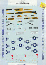 1/72 SuperScale Decals P-51B Mustang Aces Moore Slocumb McComas 72-259 - £11.85 GBP