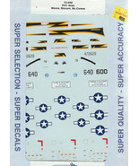 1/72 SuperScale Decals P-51B Mustang Aces Moore Slocumb McComas 72-259 - £12.05 GBP