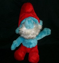 10&quot; Vintage Smurf 1979 Peyo Grandpa Stuffed Animal Plush Toy Wallace Berrie Old - £14.86 GBP