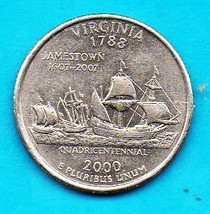 2000 P Virginia State Washington Quarter -  Near Uncirculated - Near Bri... - £0.98 GBP