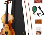 Adults&#39; Full Size Solidwood 4/4 Violin Set From Eastar With Shoulder Res... - £153.29 GBP