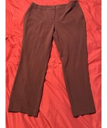 NY&amp;Co 7th Avenue Suiting Pants Sz 14 Maroon Career Dress Trousers Women - $20.58 CAD