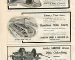 Besly Grinders Hamilton Mills Emery Gardner&#39;s Disc Grinding 1909 Magazin... - $17.82