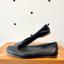 11 - Frye Black Leather Round Toe Carson Ballet Flats Shoes 0210RN - $50.00