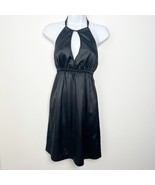 Guess Halter Satin Mini Dress Size Small in Black Y2K retro style - $34.48 CAD