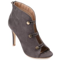 Journee Collection Women Stiletto Ankle Booties Brecklin Size US 6.5 Grey - £23.07 GBP