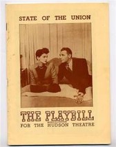 Playbill State of the Union 1947 Ralph Bellamy Kay Francis  Hudson Theatre - £12.69 GBP