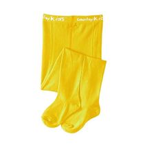 Country Kids Girls Luxury Cotton Tights, Yellow (Marigold), 1-3 Years  - $21.00