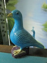 Antique Large Mud Dove Turquoise Figurine 8 X 7&quot; - £114.74 GBP