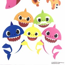 Pinkfong Baby Shark Wall Decals 18 Peel and Stick Removable - £6.91 GBP