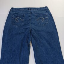 Smith's High Rise Bootcut Women's Size 16 Blue Denim Jeans Measured (34x30) image 14