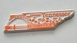 Tennessee die cut rubber fridge magnet orange white Nashville - £6.68 GBP