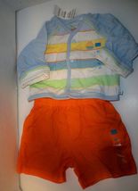 Infant Boys The Children&#39;s Place Set Of 2 TOP/ Shorts Set New $26 Orange - £13.36 GBP