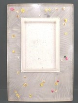 Vintage Lucite Ruled with Wild Flowers Picture Frame c.1977 - £12.61 GBP